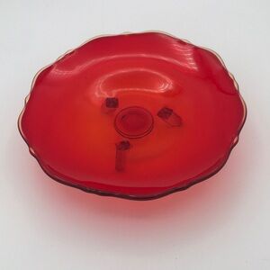 VTG Viking Amberina‎ Footed Bon Bon Dish